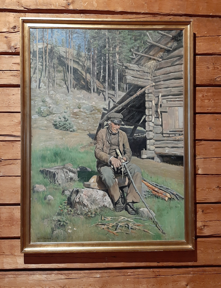 Väinö Blomstedt, Lepänkuorija 1892, yksityiskokoelma. Kuva Tuusulan museo